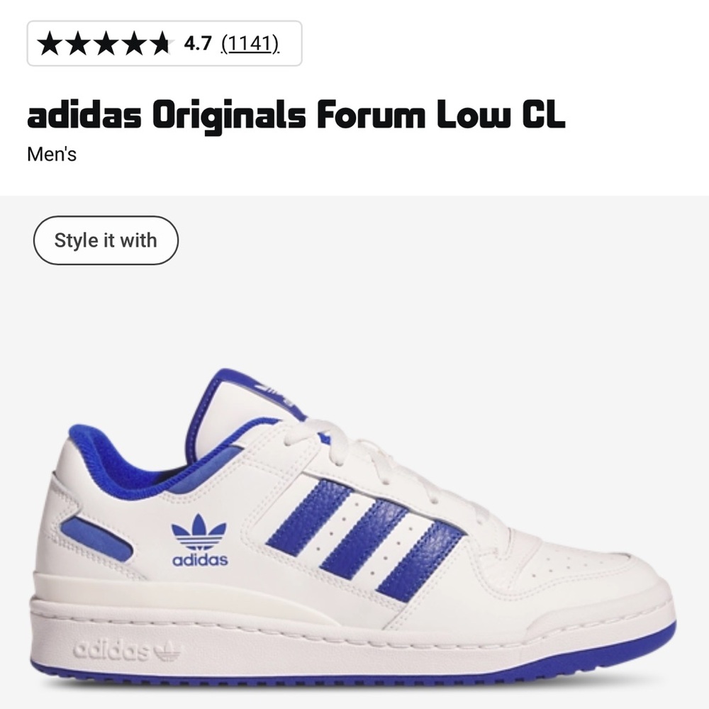 Adidas Forum Low Sneakers - White and Blue